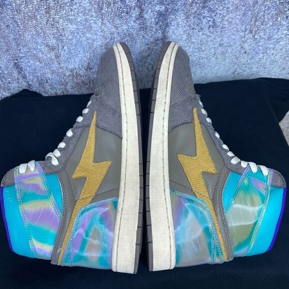 Rare Air Kiy Reves Sport 85 Taupe Blue Iridescent Grey Sneakers Size 12 - Picture 8 of 10